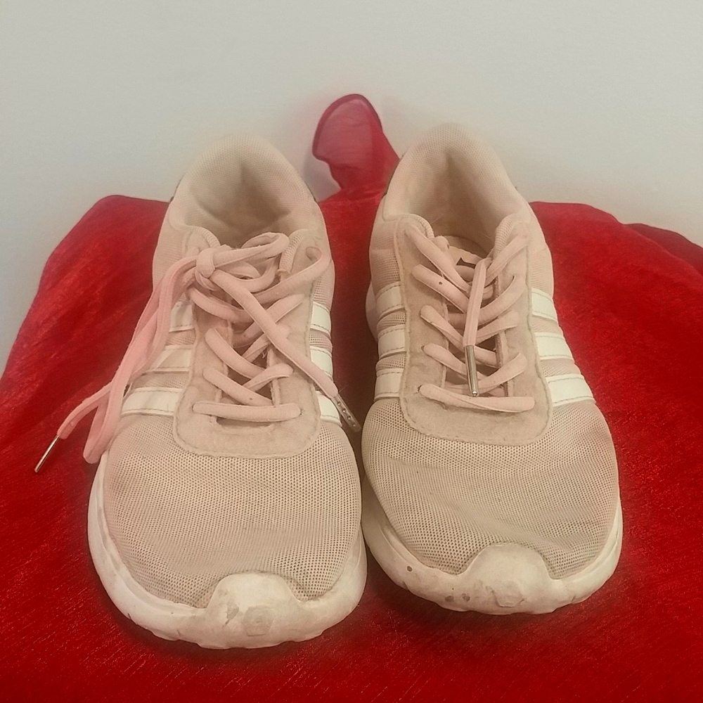 Baby pink adidas runners as is